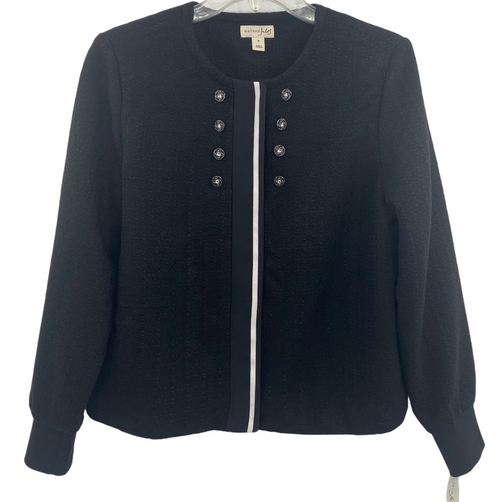 Maison Jules Deep Black Dress Jacket Medium